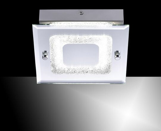 LEUCHTEN DIREKT is JUST LIGHT LED stropní a nástěnné svítidlo, chrom, sklo 4000K LD 11570-17