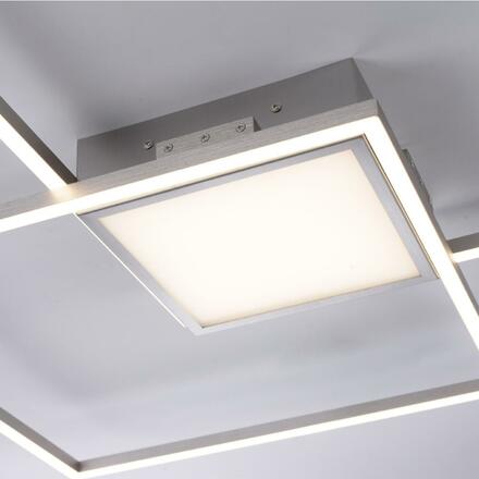 LEUCHTEN DIREKT is JUST LIGHT LED stropní svítidlo, ocel, 60x60cm, CCT nastavení teploty barvy, stmívatelné 3000-5000K