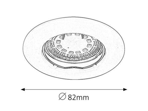 Rabalux zapuštěné svítidlo Lite IP44 3W GU10 1048