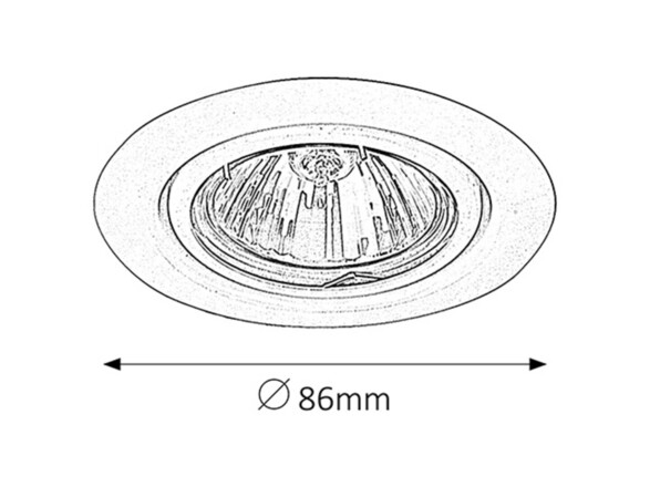 Rabalux zapuštěné svítidlo Spot relight GU5.3 12V 1x MAX 50W saténová chromová 1093