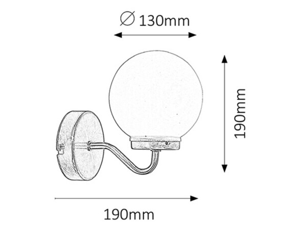 Rabalux koupelnové svítidlo Togo E14 1x MAX 40W bílá IP44 1302