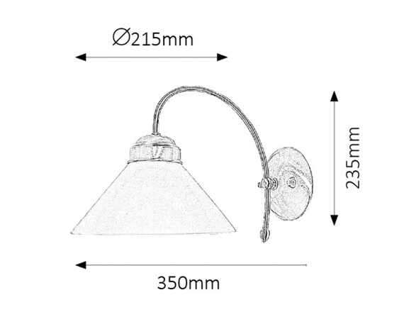 Rabalux nástěnné svítidlo Marian E27 1x MAX 60W bronzová 2701