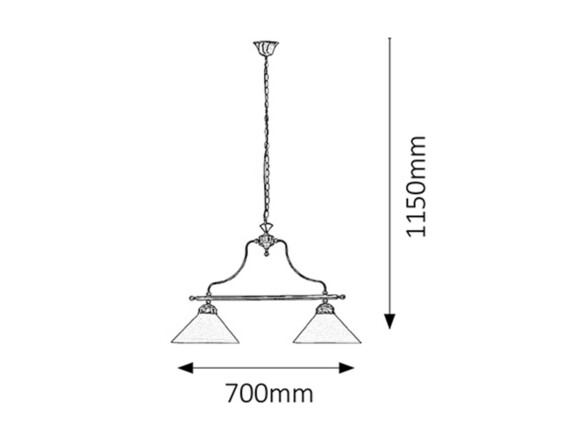 Rabalux lustr Marian E27 2x MAX 60W bronzová 2707