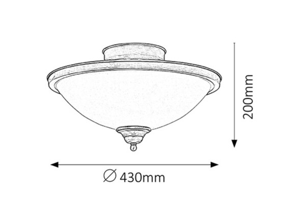 Rabalux stropní svítidlo Elisett E14 2x MAX 40W bronzová 2759