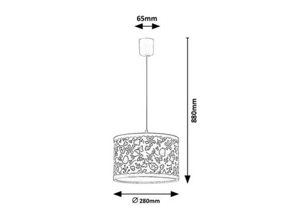 Rabalux dětské závěsné svítidlo Hanka E27 1x MAX 40W bílá 3079
