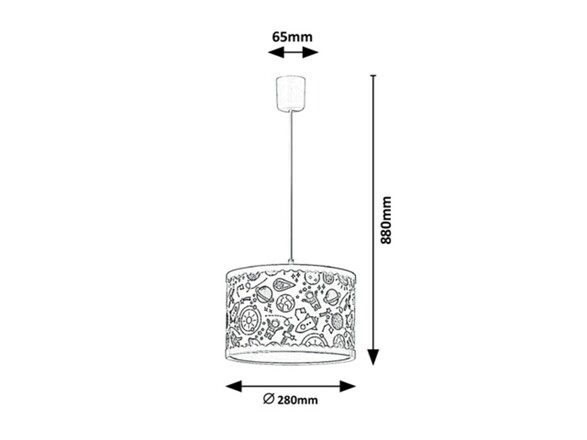 Rabalux dětské závěsné svítidlo Hanka E27 1x MAX 40W bílá 3080