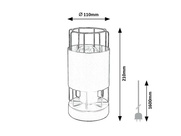 Rabalux stolní lampa Dimitri E27 1x MAX 40W černá 3124