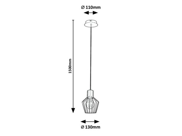 Rabalux závěsné svítidlo Belano E27 1x MAX 40W černá 3539