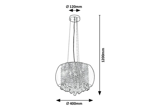 Rabalux závěsné svítidlo Ninelle G9 6x MAX 40W chromová 3599