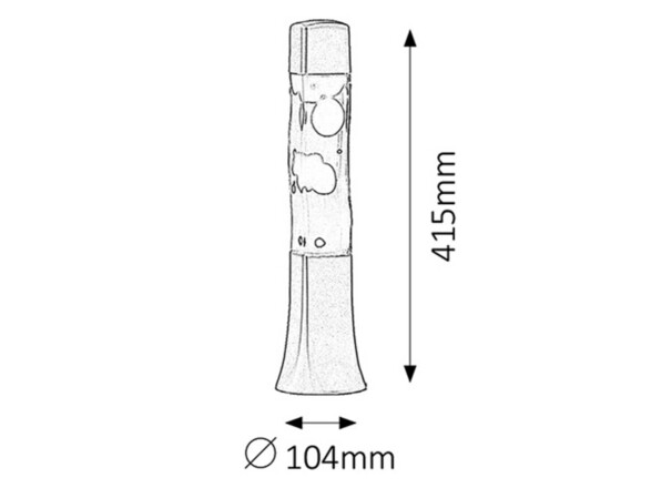 Rabalux lávová lampa Marshal E14 S35 1x MAX 25W červená 4109