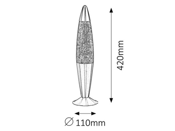 Rabalux lávová lampa Glitter E14 G45 1x MAX 25W oranžová 4114