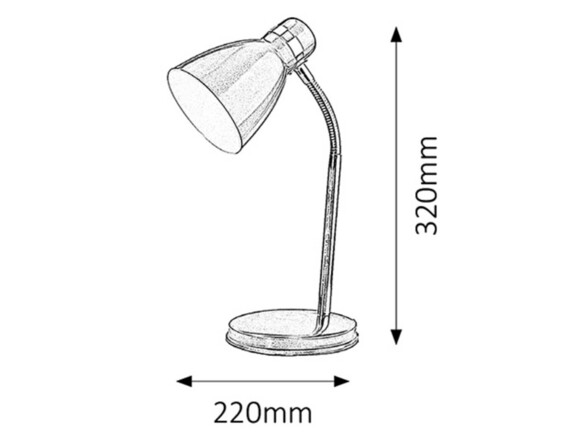 Rabalux stolní lampa Patric E14 1x MAX 40W bílá 4205