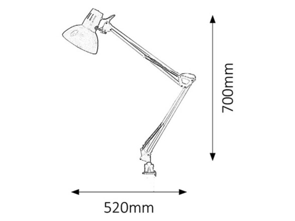 Rabalux stolní lampa Arno E27 1x MAX 60W černá 4215