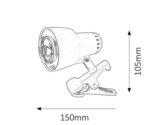 Rabalux stolní lampa Clip E14 R50 1x MAX 40W bílá 4356