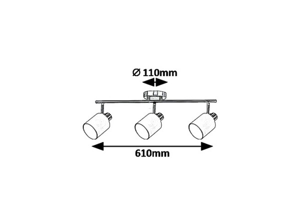 Rabalux bodové svítidlo Natina E14 3x MAX 25W hnědá 5011