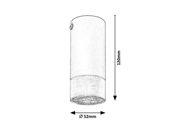 Rabalux stropní svítidlo Zircon GU10 1X MAX 5W matná černá 5074