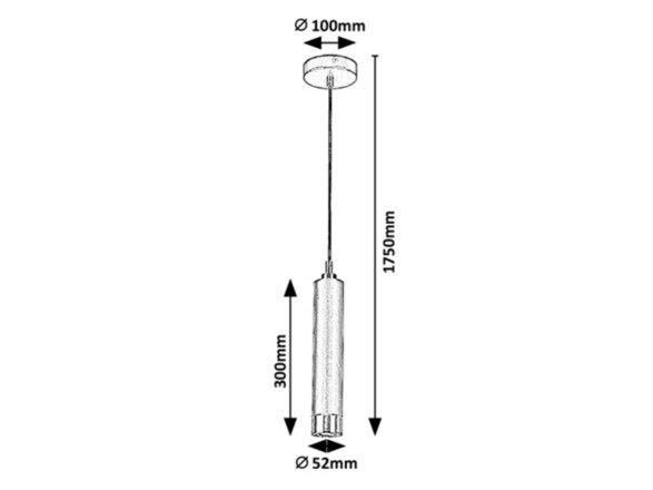 Rabalux závěsné svítidlo Zircon GU10 1X MAX 5W matná černá 5076