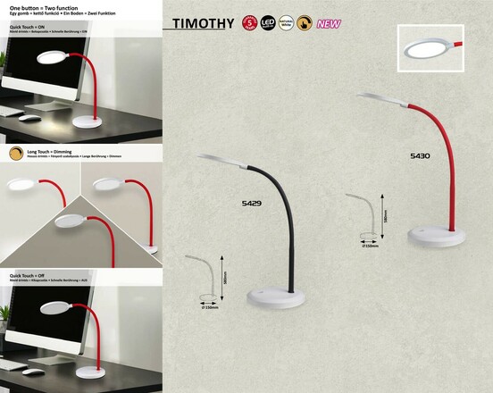 Rabalux stolní lampa Timothy LED 7,5W DIM 5429