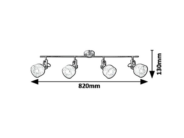 Rabalux bodové svítidlo Francis E14 4X MAX 28W saténová chromová 5440