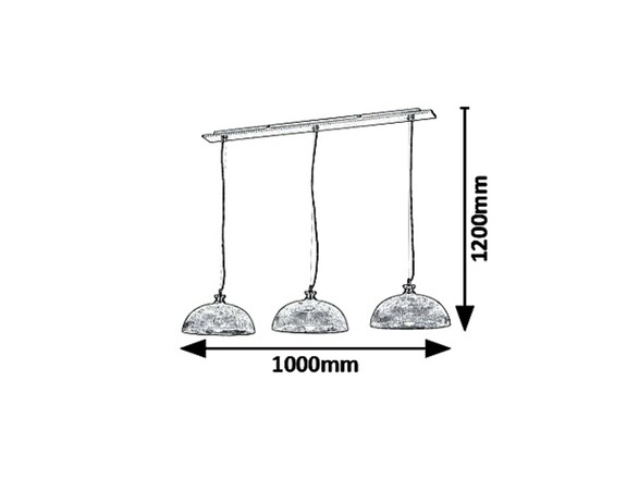 Rabalux závěsné svítidlo Petrina E27 3x MAX 40W saténová chromová 5460