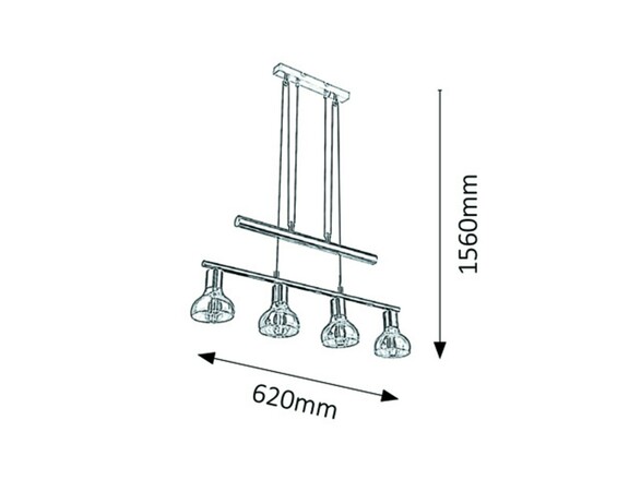 Rabalux závěsné svítidlo Holly E14 4x MAX 40W antická zlatá 5551
