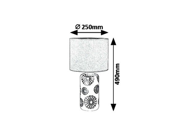 Rabalux stolní lampa Ginger E27 1x MAX 60W stříbrná 6029