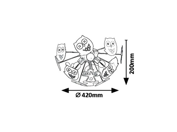 Rabalux dětské stropní svítidlo Birdy E14 3x MAX 40W vícebarevná 6389
