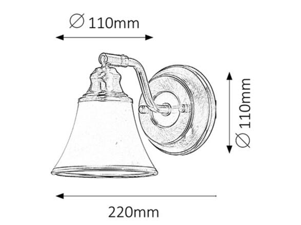 Rabalux bodové svítidlo Grando E14 R50 1x MAX 40W bronzová 6545