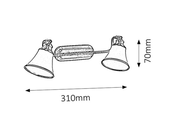 Rabalux bodové svítidlo Grando E14 R50 2x MAX 40W bronzová 6546