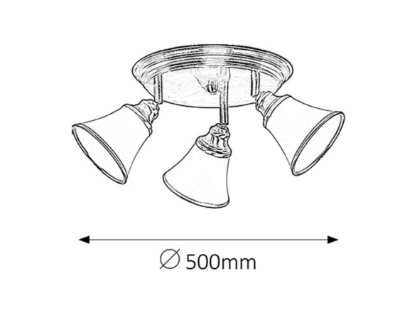 Rabalux bodové svítidlo Grando E14 R50 3x MAX 40W bronzová 6548