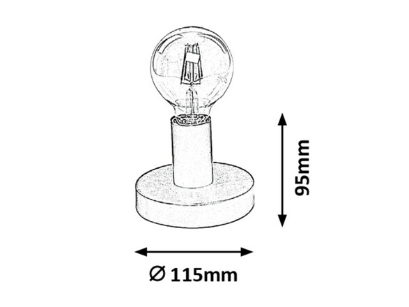 Rabalux stolní lampa Bowie E27 1x MAX 60W černá 6569