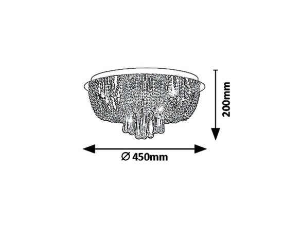 Rabalux stropní svítidlo Larisha G9 6x MAX 40W chromová 6806