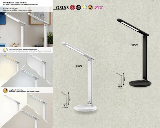 Rabalux stolní lampa Osias LED 9W CCT 6980