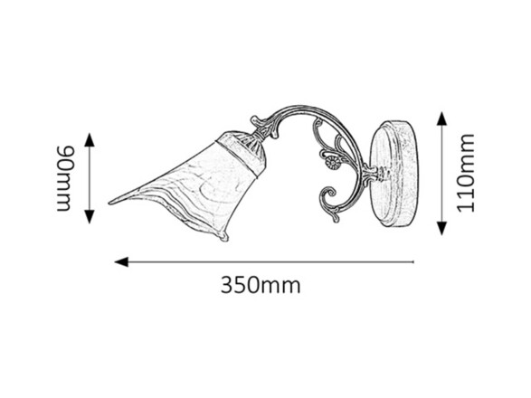 Rabalux nástěnné svítidlo Rustic 3 E14 1x MAX 40W bronzová 7091