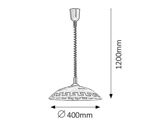 Rabalux závěsné svítidlo Etrusco E27 1x MAX 60W bronzová 7640