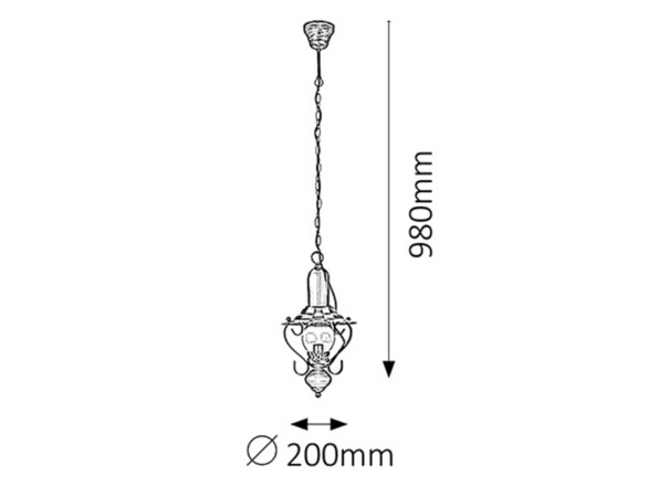 Rabalux lustr Enna E14 1x MAX 40W černá 7869
