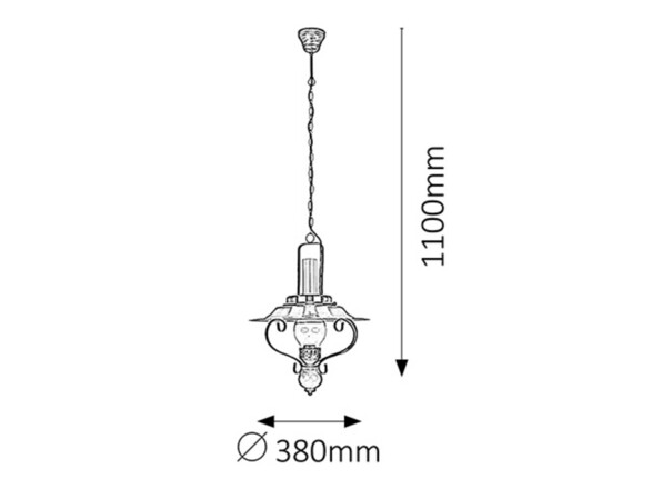 Rabalux lustr Enna E27 1x MAX 60W černá 7870