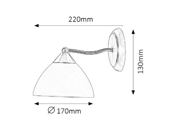 Rabalux nástěnné svítidlo Regina E14 1x MAX 40W bronzová 8171