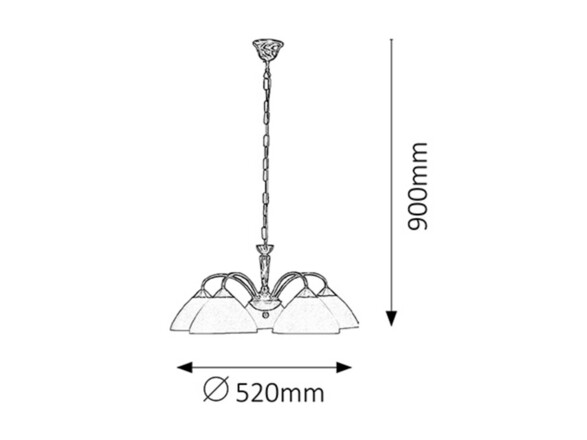 Rabalux lustr Regina E14 5x MAX 40W bronzová 8175