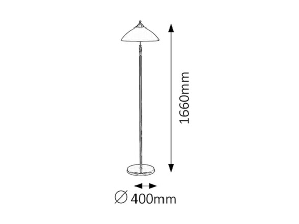 Rabalux stojací lampa Regina E27 1x MAX 60W bronzová 8178