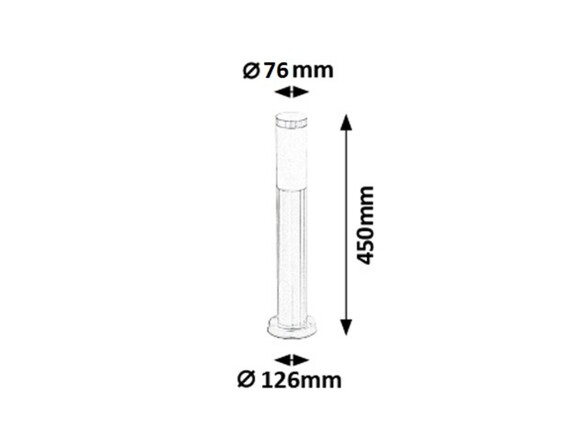 Rabalux venkovní sloupkové svítidlo Inox torch E27 1x MAX 25W saténová chromová IP44 8263