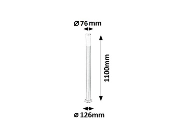 Rabalux venkovní sloupkové svítidlo Inox torch E27 1x MAX 25W saténová chromová IP44 8265