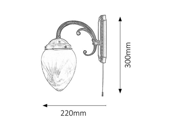 Rabalux nástěnné svítidlo Annabella E14 1x MAX 40W bronzová 8631