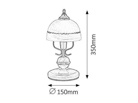 Rabalux stolní lampa Flossi E14 1x MAX 40W bronzová 8812