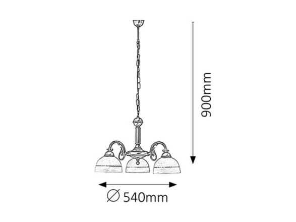 Rabalux lustr Flossi E27 3x MAX 40W bronzová 8813