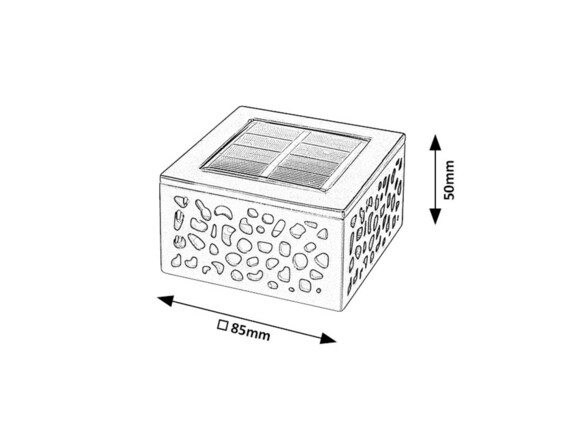 Rabalux venkovní solární svítidlo Medulin LED 0,5W černá IP44 7032