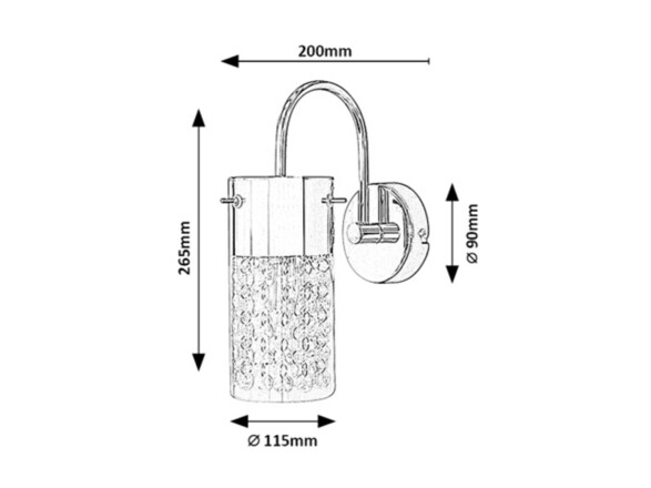 Rabalux koupelnové svítidlo Niagara E14 1x MAX 40W chromová IP44 2194