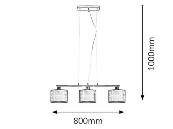 Rabalux závěsné svítidlo Anastasia E27 3x MAX 60W chromová 2630