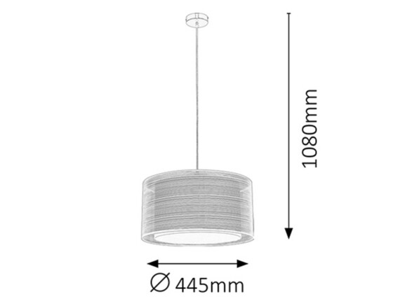 Rabalux závěsné svítidlo Anastasia E27 1x MAX 60W chromová 2632