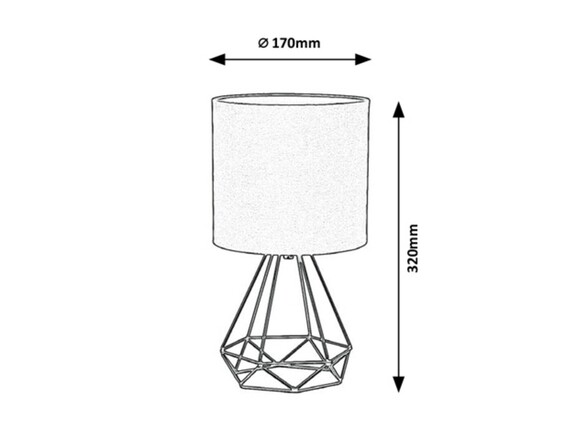 Rabalux stolní lampa Kinga E14 1x MAX 40W zlatá 3017